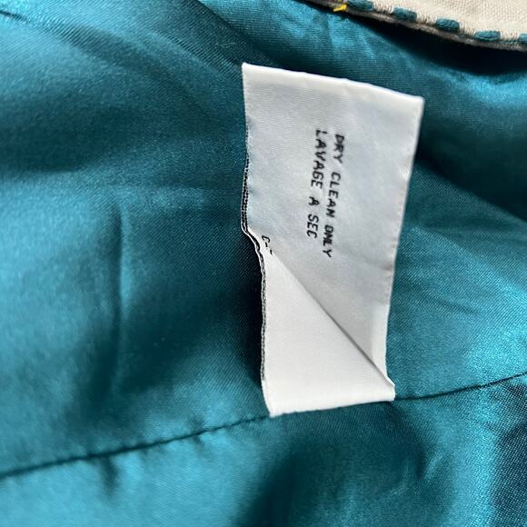 Anthropologie Tulle Embroidered Pattern Peacoat Jacket Size S NWOT - Picture 12 of 13